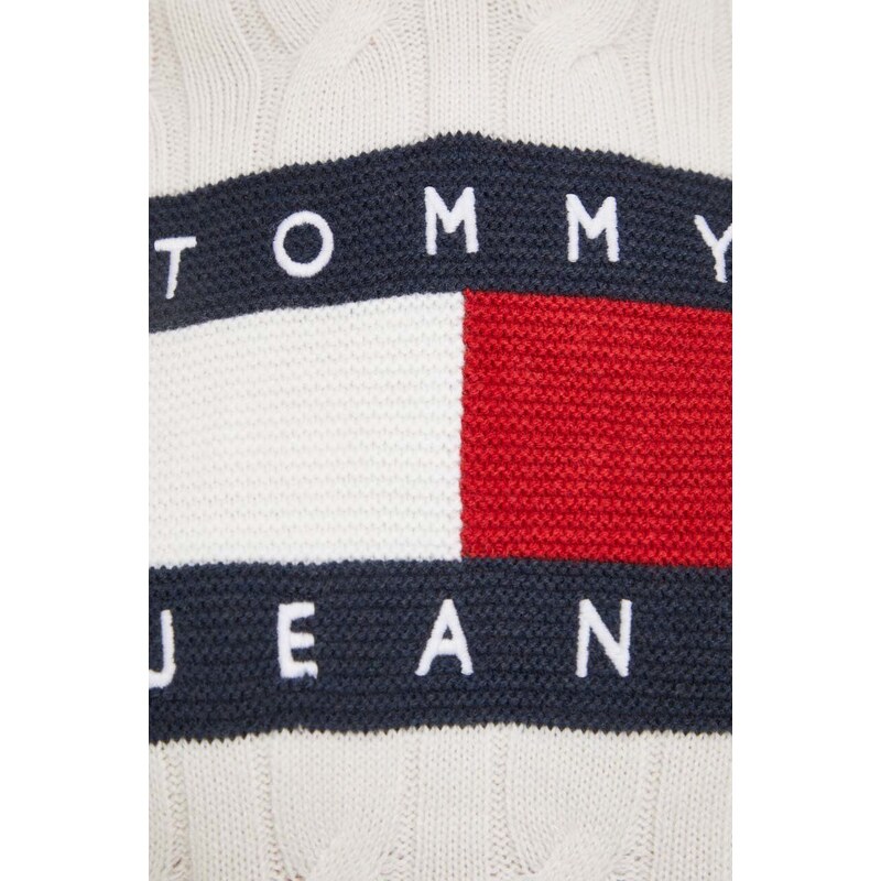 Svetr Tommy Jeans dámský, béžová barva