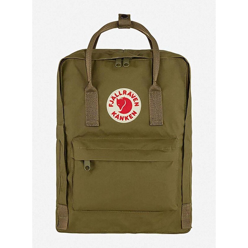 Batoh Fjallraven Kanken zelená barva, velký, s aplikací, F23510.631-631