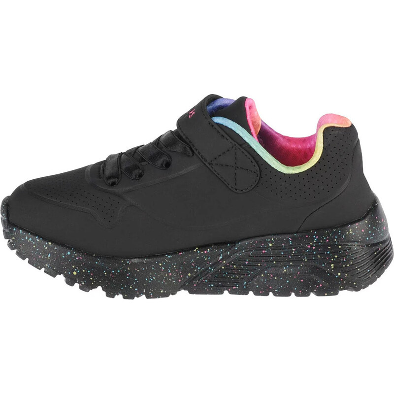 ČERNÉ DÍVČÍ TENISKY SKECHERS UNO LITE RAINBOW SPECKS Černá