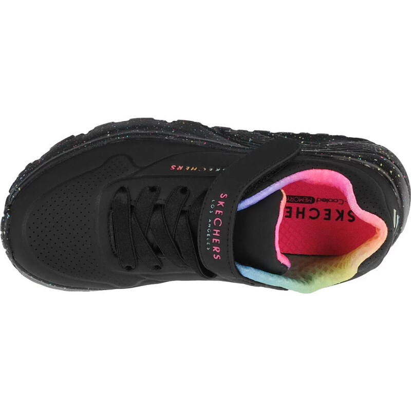 ČERNÉ DÍVČÍ TENISKY SKECHERS UNO LITE RAINBOW SPECKS Černá