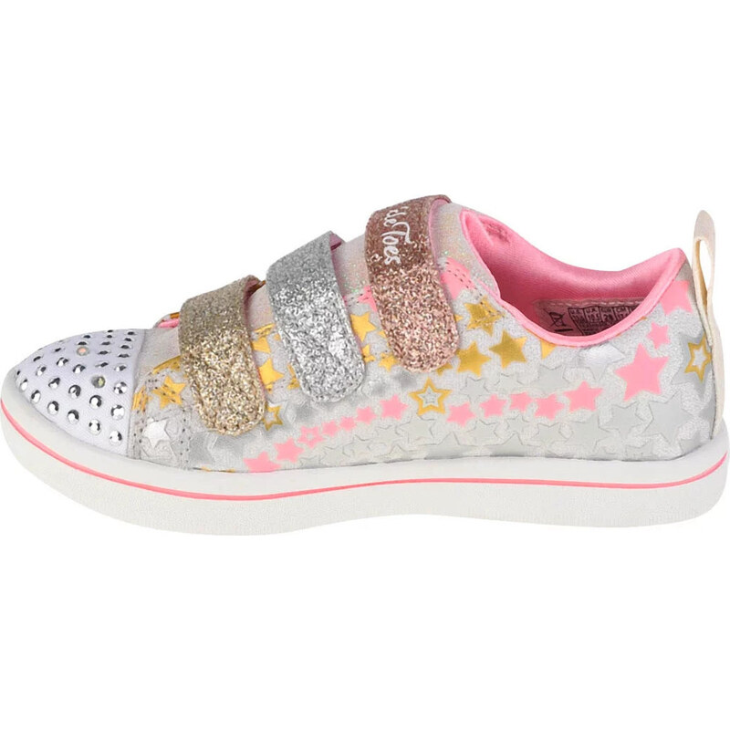 TŘPYTIVÉ SVÍTÍCÍ TENISKY SKECHERS SPARKLE RAYZ-STAR BLAST Růžová