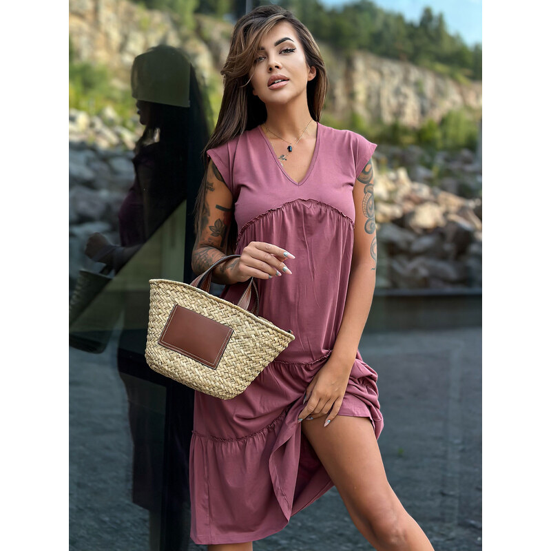 Mayflies Dress-TW-SK-2206.04P-dark pink
