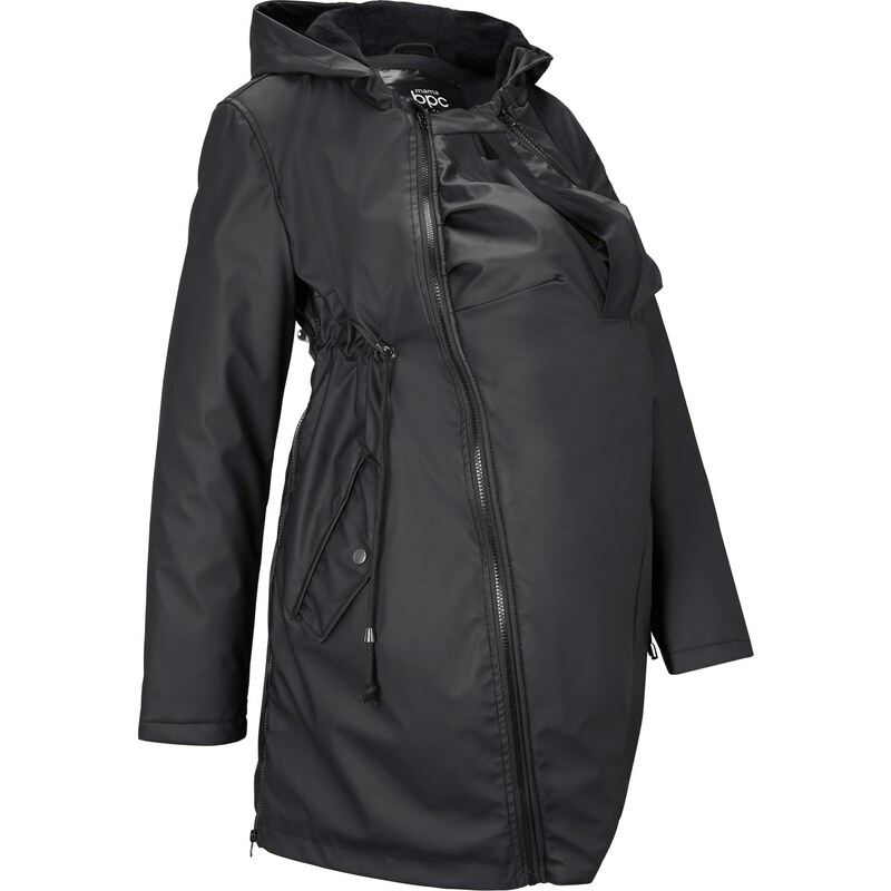 bonprix Těhotenská/nosící bunda, s podšívkou Černá