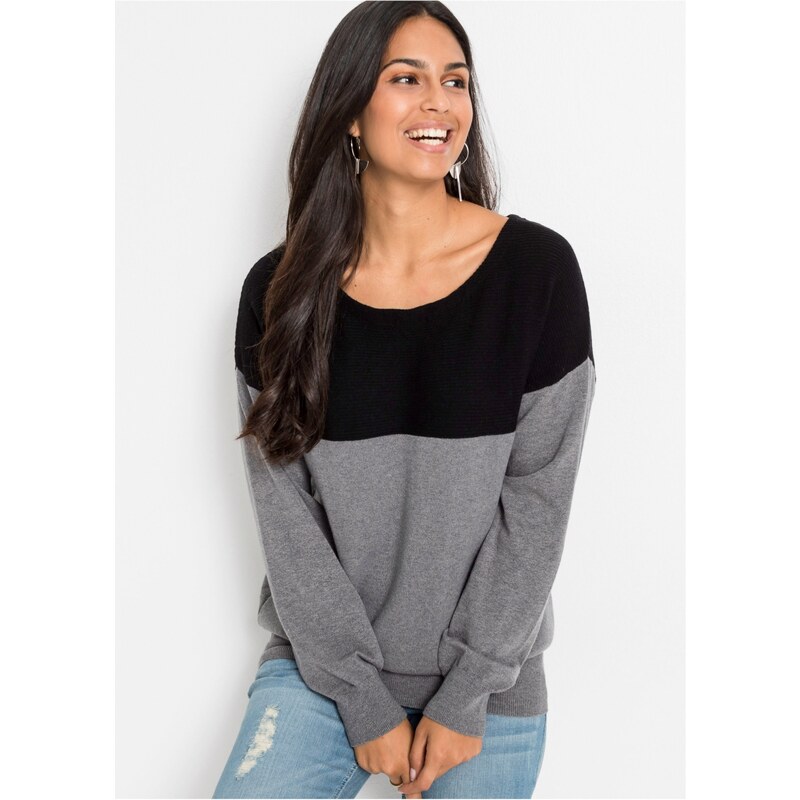 bonprix Oversized svetr černá Žena