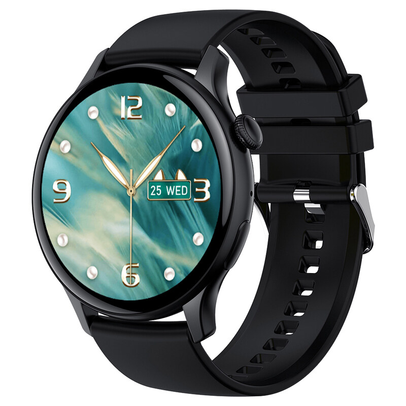 Chytré hodinky Madvell Talon s bluetooth voláním černá s černým silikonovým řemínkem