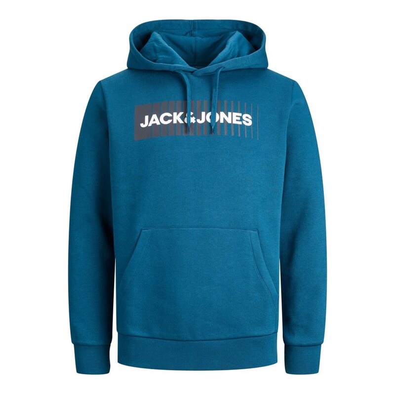 JACK & JONES Mikina JJECorp azurová modrá / šedá / bílá