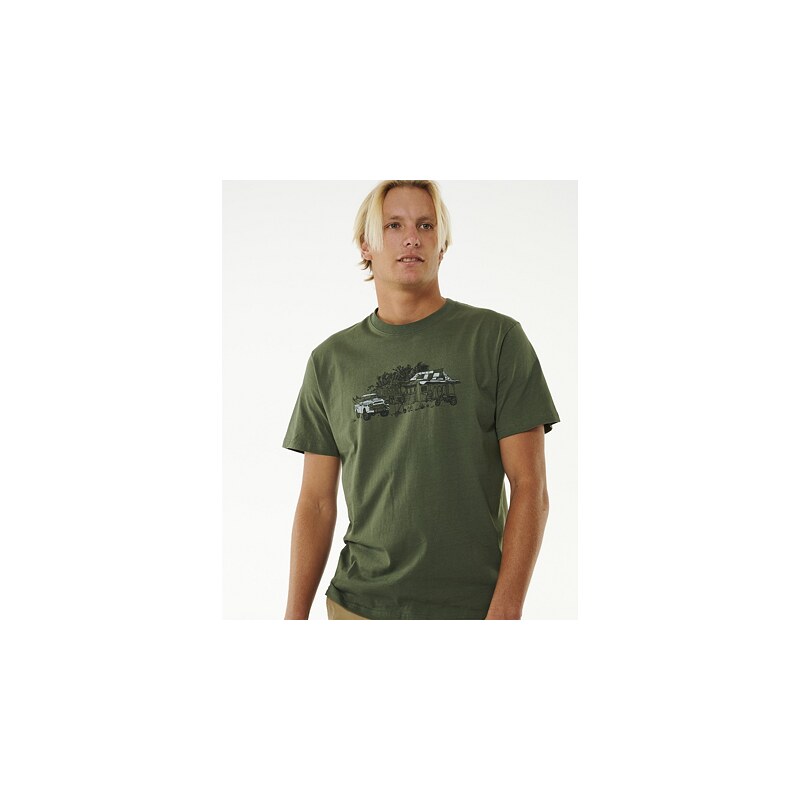 Tričko Rip Curl SEARCH TRIP TEE Dark Olive