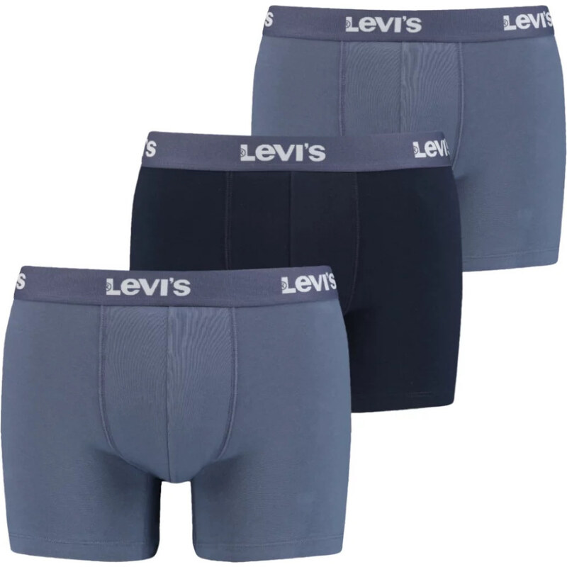 MODRÁ SADA BOXEREK LEVI'S BOXER 3 PAIRS BRIEFS