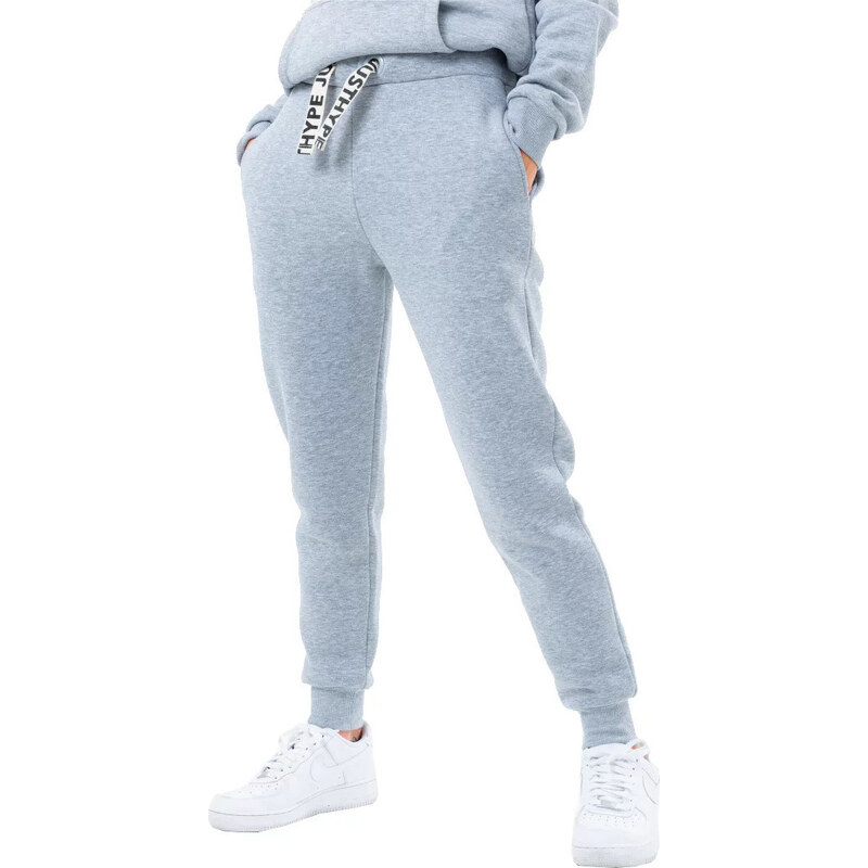 BASIC Šedé dámské tepláky Justhype Drawstring Joggers TWLR-162