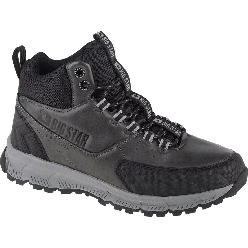 Šedé pánské boty Big Star Trekking Shoes II174176