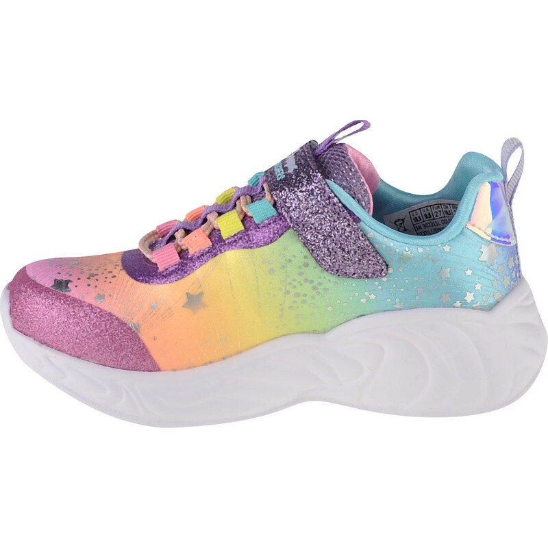 BAREVNÉ DÍVČÍ SVÍTÍCÍ TENISKY SKECHERS S-LIGHTS UNICORN DREAMS Barevná