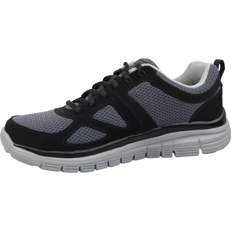 ČERNO-ŠEDÉ PÁNSKÉ TENISKY SKECHERS BURNS AGOURA 52635-BKGY Šedá