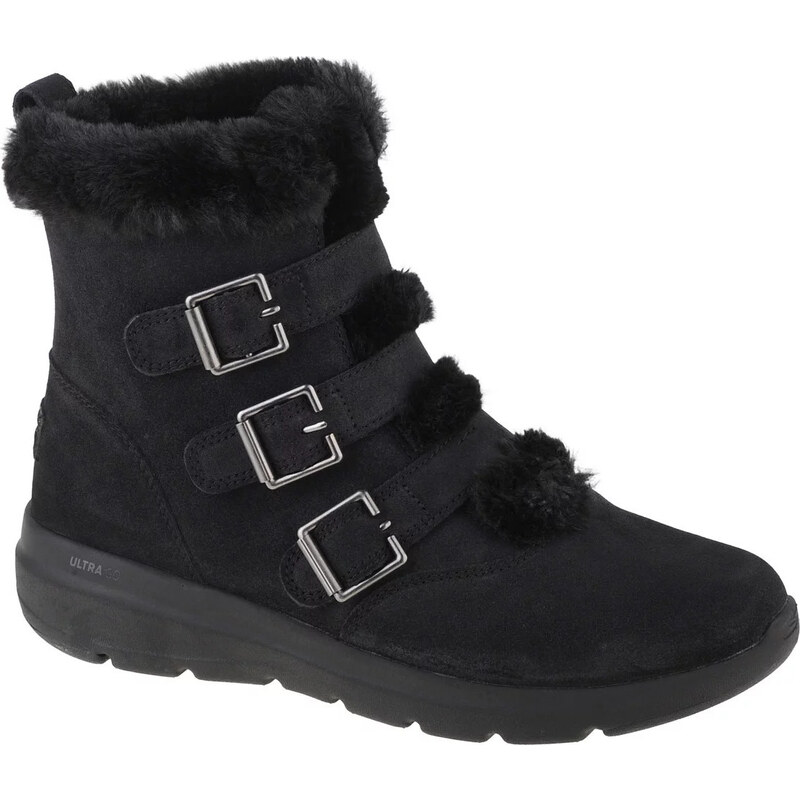 Černé boty Skechers Glacial Ultra - Buckle Up Černá 85878218