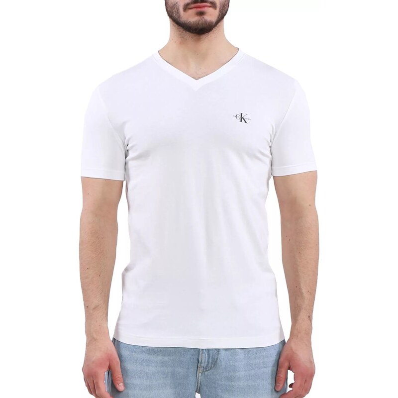 Calvin Klein pánské tričko s logem bílé