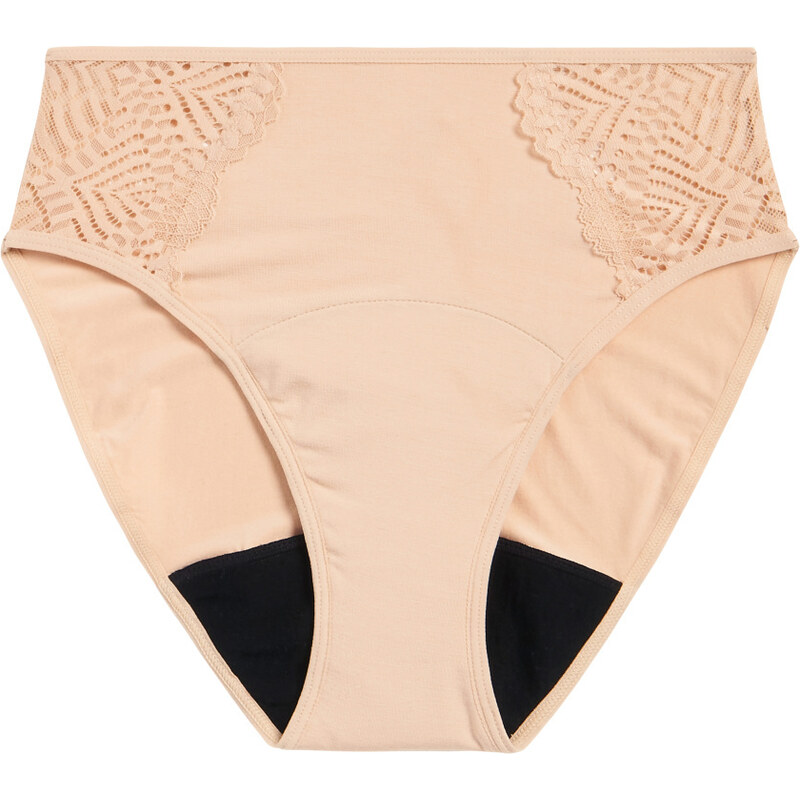 Menstruační kalhotky Modibodi Sensual French Cut Moderate-Heavy Beige (MODI4030B) S