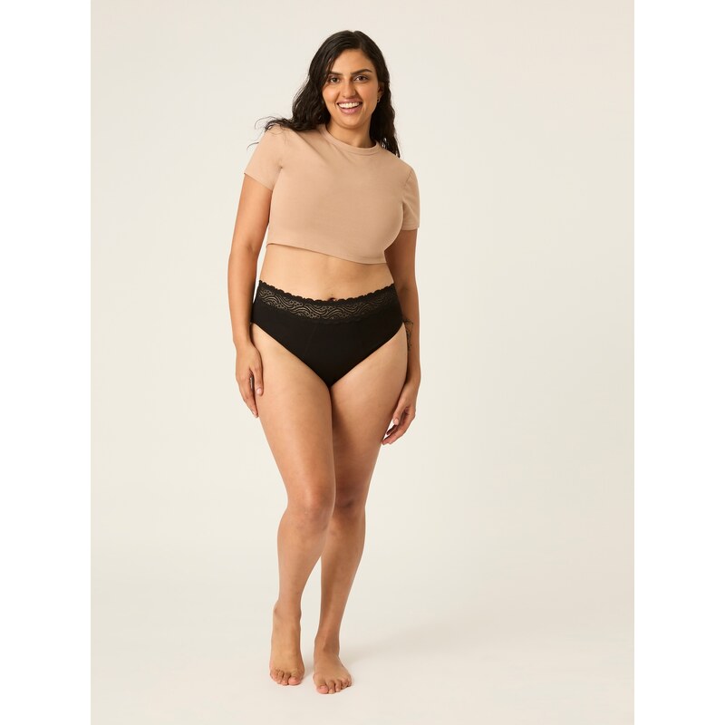 Menstruační kalhotky Modibodi Sensual Hi-Waist Bikini Maxi (MODI4042) XS