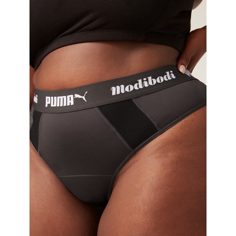 Menstruační kalhotky PUMA & Modibodi Active Thong Super Light Dark (MODI4093) XS