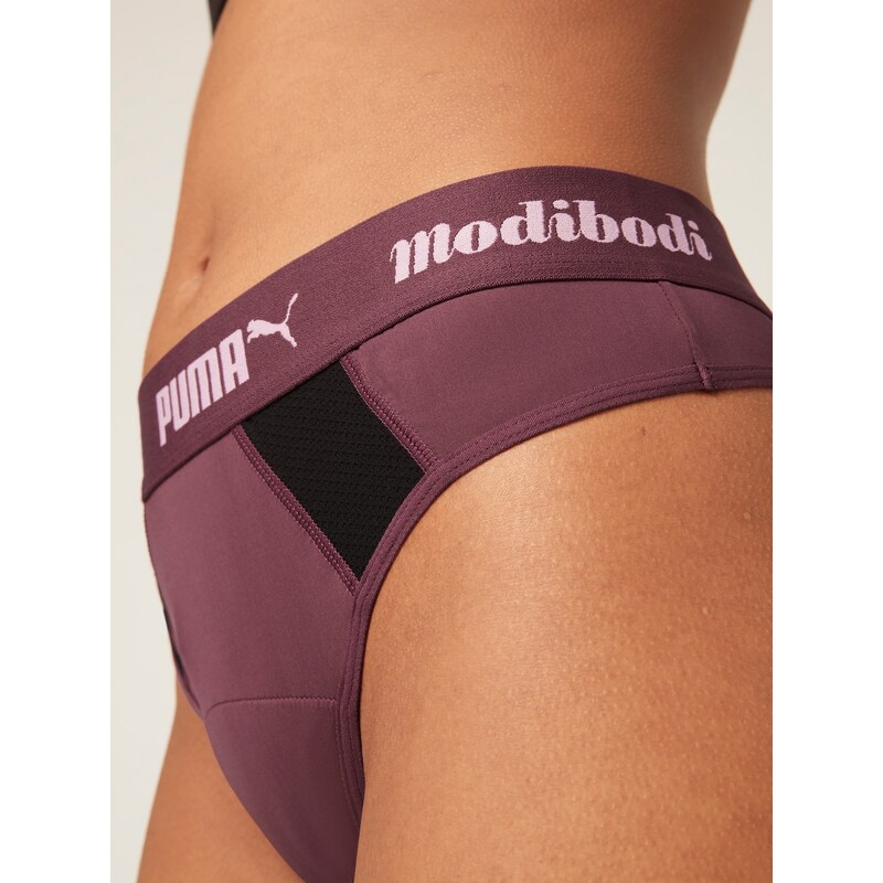 Menstruační kalhotky PUMA & Modibodi Active Thong Super Light Grape (MODI4093G) XS