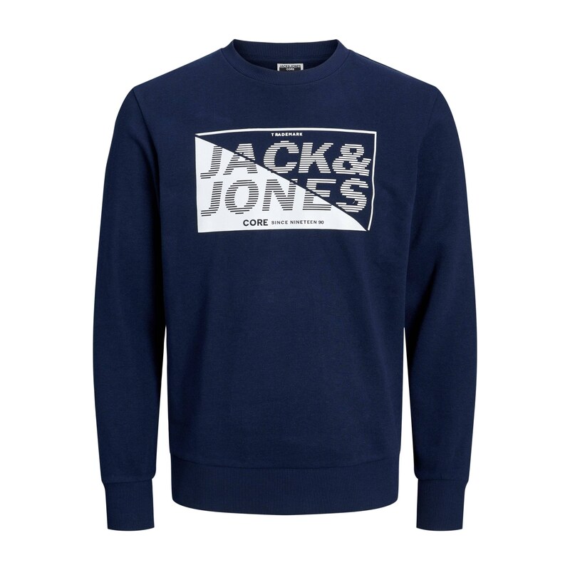 JACK & JONES Mikina JCONight tmavě modrá / bílá