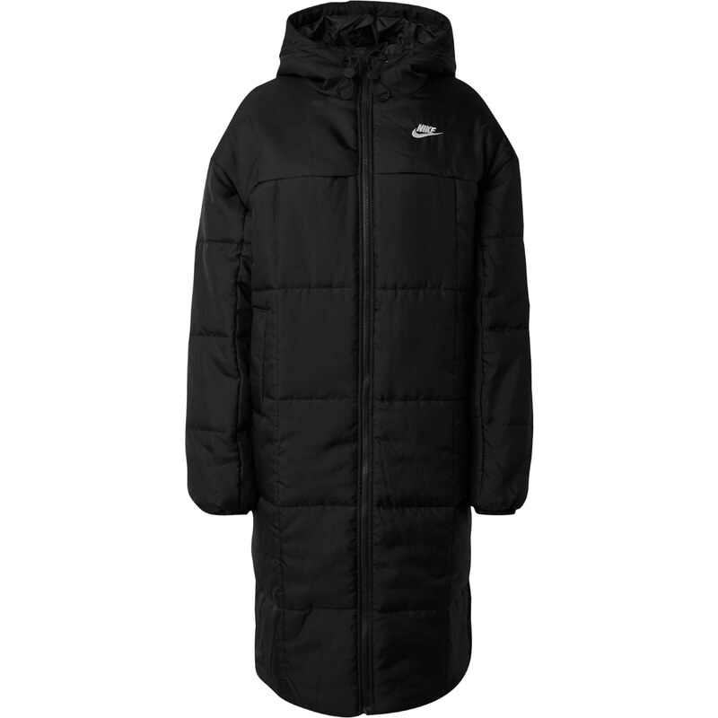 Nike Sportswear Zimní kabát černá / bílá