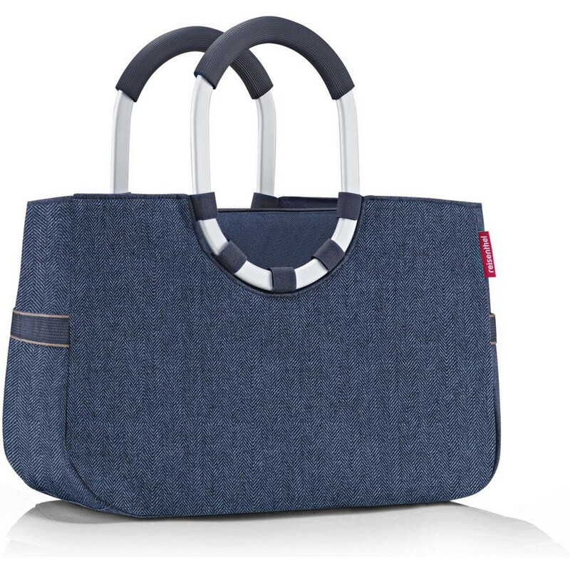 Nákupní taška Reisenthel Loopshopper M Herringbone dark blue