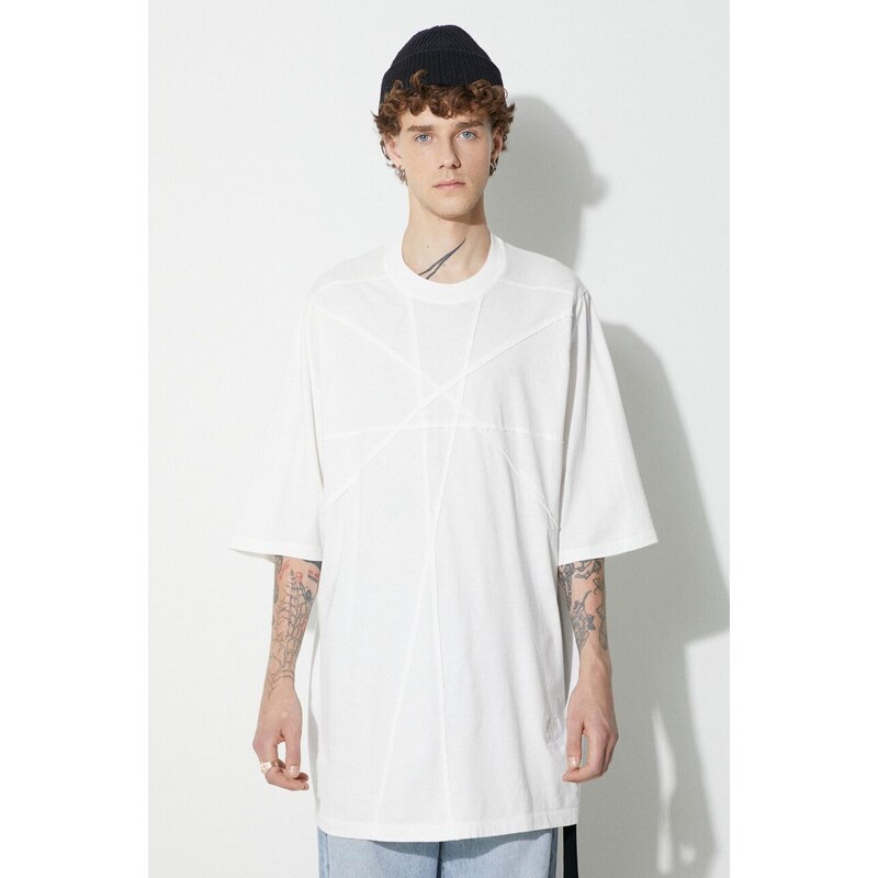 Bavlněné tričko Rick Owens bílá barva
