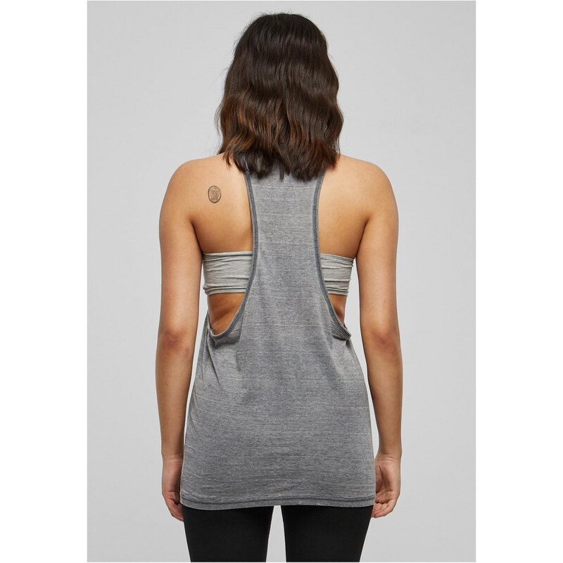 URBAN CLASSICS Ladies Loose Burnout Tank - darkgrey