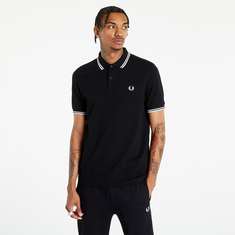 Tričko Fred Perry Twin Tipped Fred Perry Shirt Black L