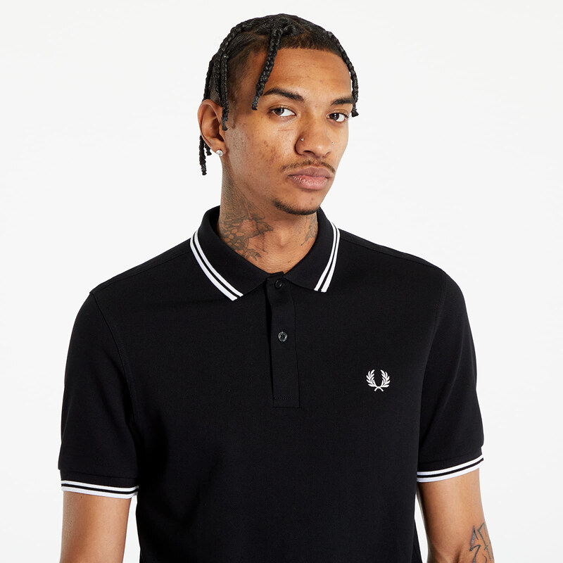 Pánské tričko Fred Perry Twin Tipped Fred Perry Shirt Black