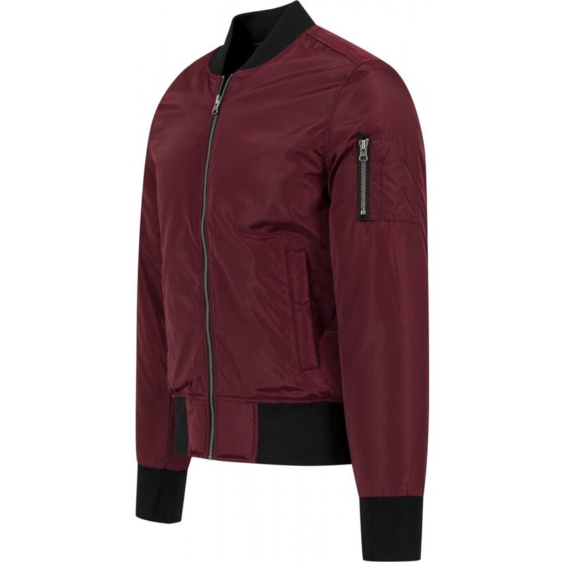 Pánská bomber bunda Urban Classics 2-Tone - tmavě vínová