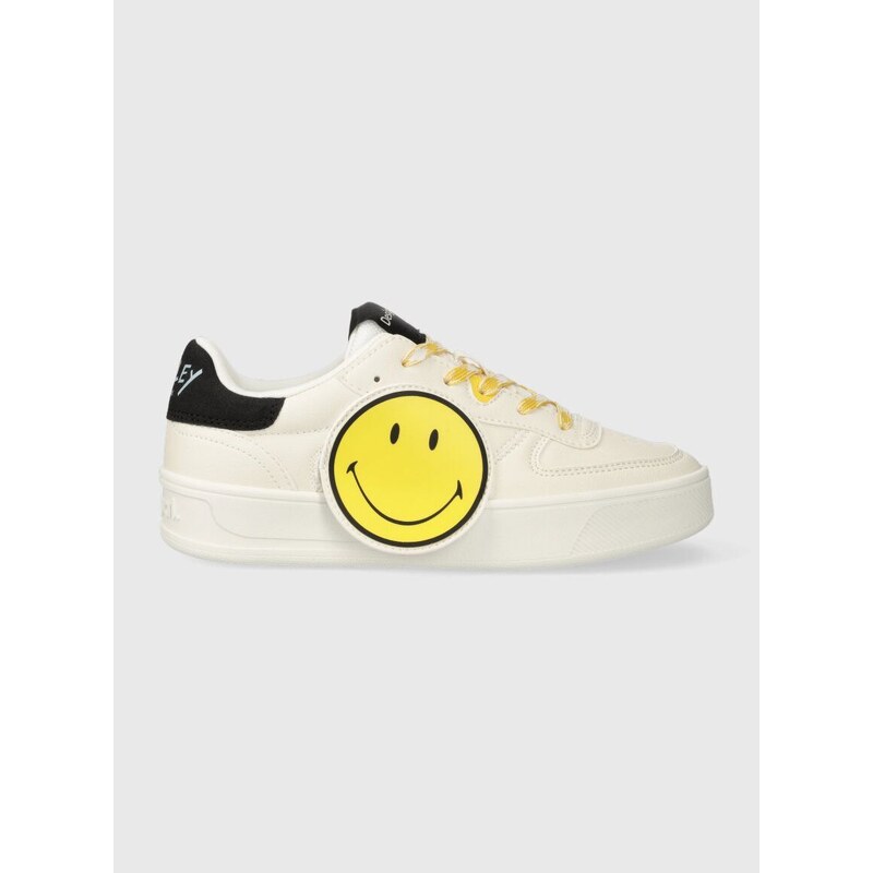 Sneakers boty Desigual x Smiley bílá barva, 23WSKP23.9019