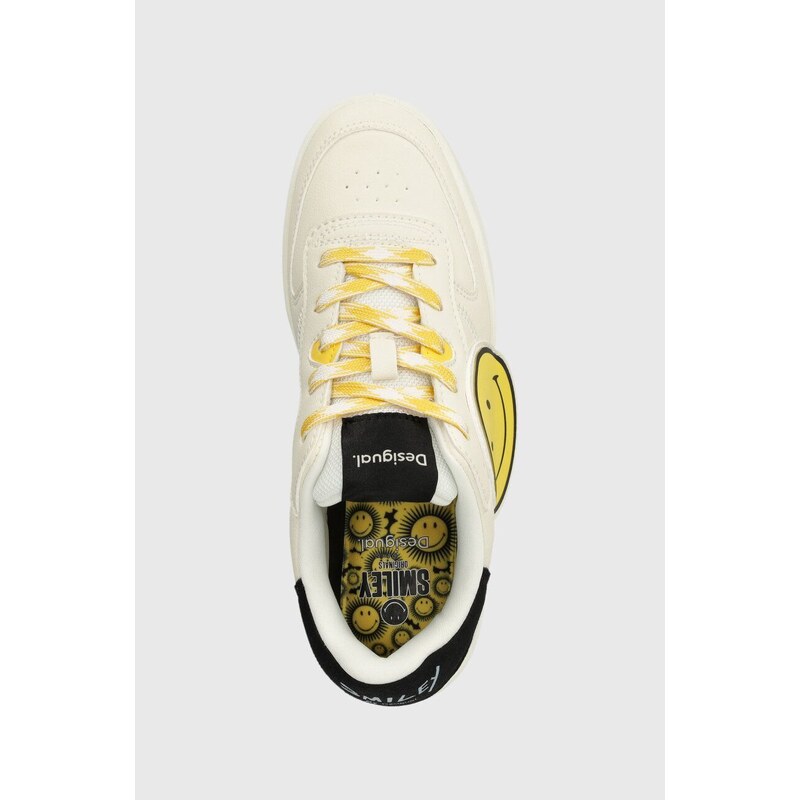 Sneakers boty Desigual x Smiley bílá barva, 23WSKP23.9019