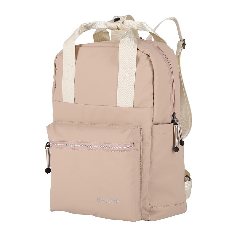 Městský batoh Travelite Basics Canvas Backpack Light brown