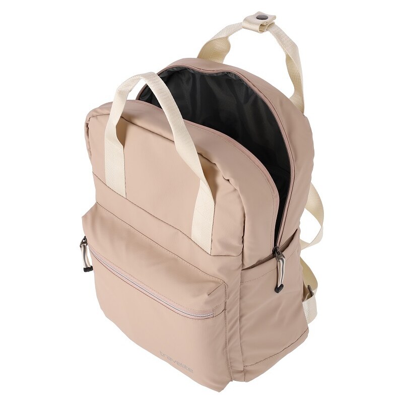 Travelite Basics Canvas Backpack Light brown