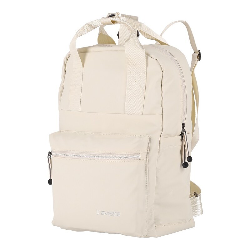 Travelite Basics Canvas Backpack Light beige