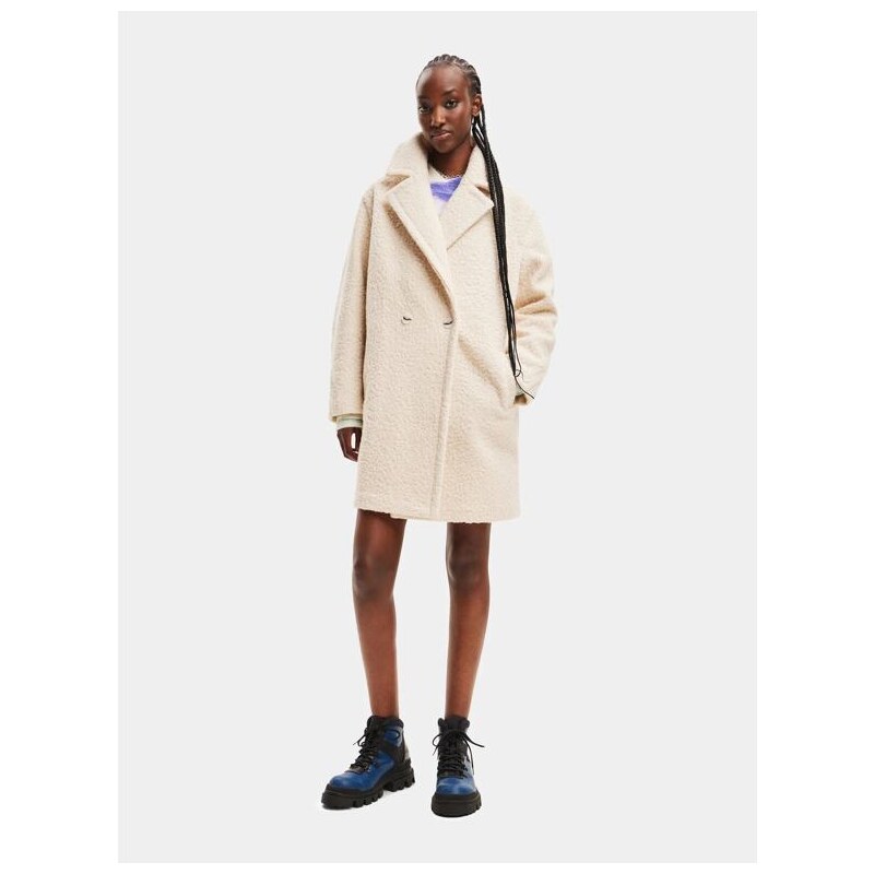 Dámský fashion kabát DESIGUAL 23WWEW21 1000 COAT LONDON
