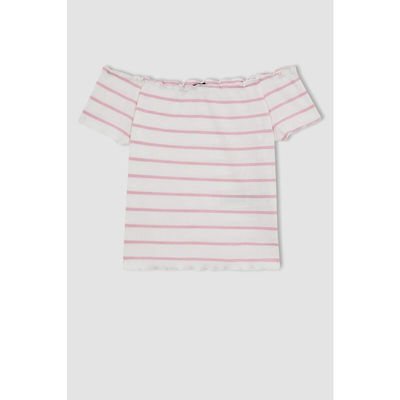 DEFACTO Slim Fit Striped Camisole Short Sleeve T-Shirt