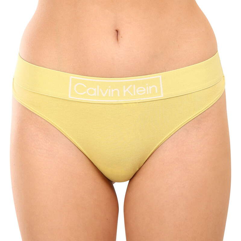 Dámská tanga Calvin Klein žlutá (QF6774E-9LD)