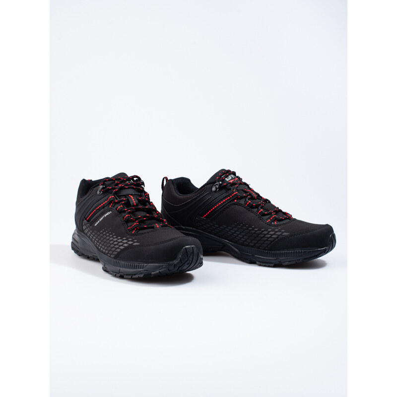 Pánské trekové boty na silné podrážce DK černo-červené