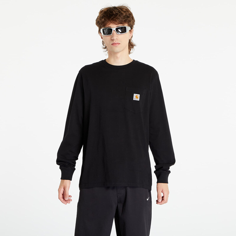 Tričko Carhartt WIP Longsleeve Pocket T-Shirt UNISEX Black L