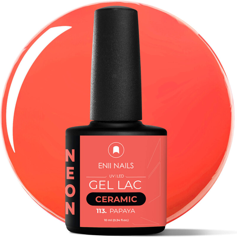 ENII NAILS Gel lak Ceramic 113 Papaya - gelový lak bez HEMA, 10 ml