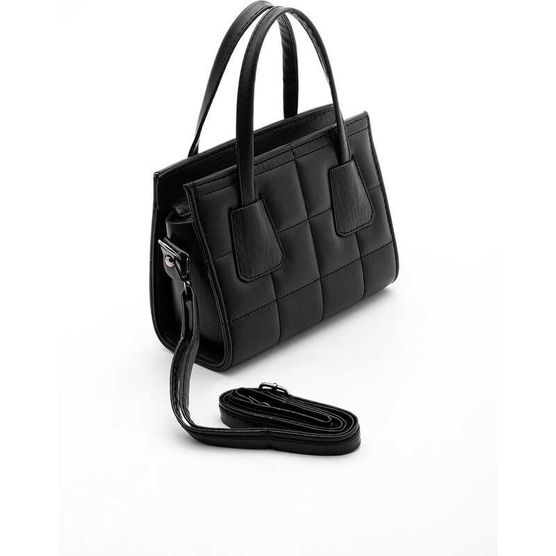 Marjin Women's Clutch & Shoulder Bags Quilted Messenger Bag Minla Black