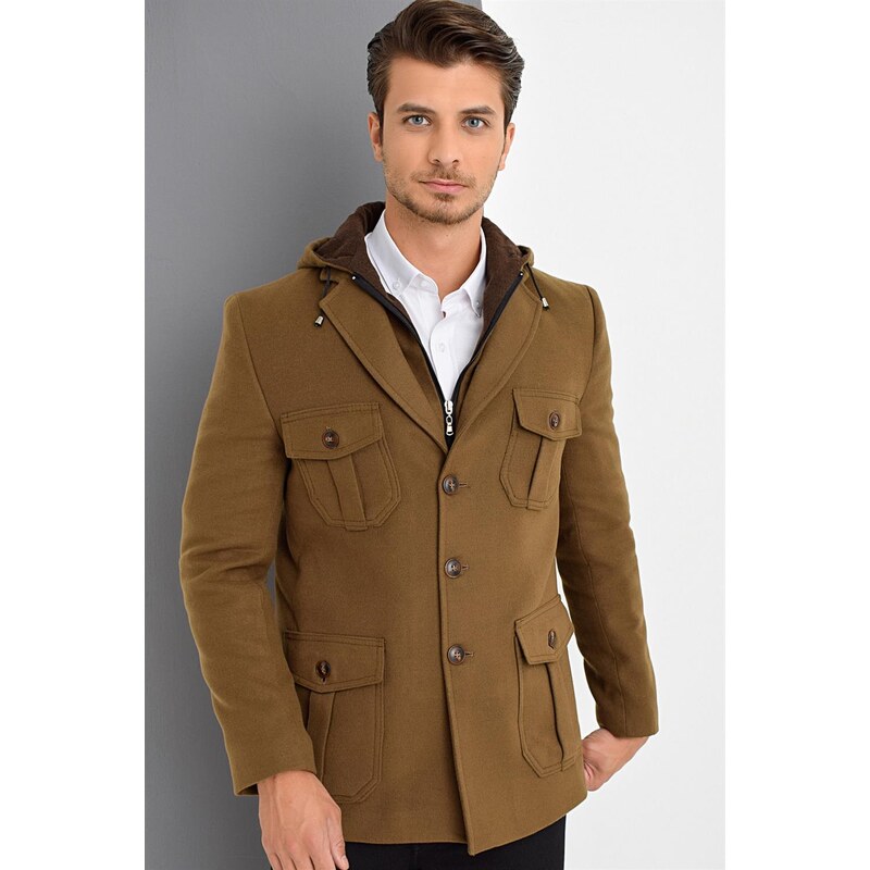 K7538 DEWBERRY MEN'S COAT - FLAT CAMEL