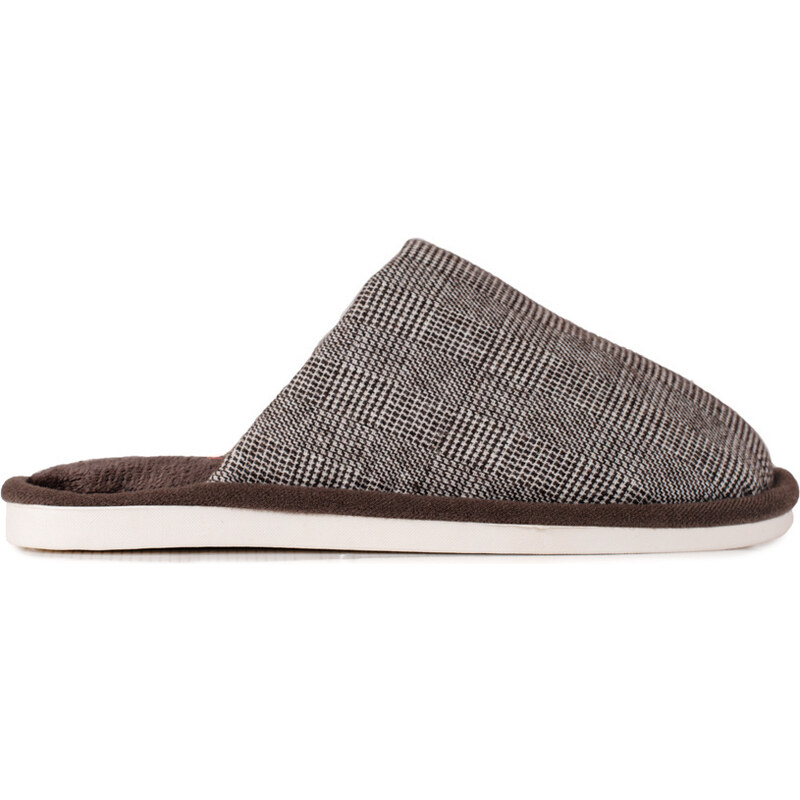 Shelvt Light shelovet brown men's slippers