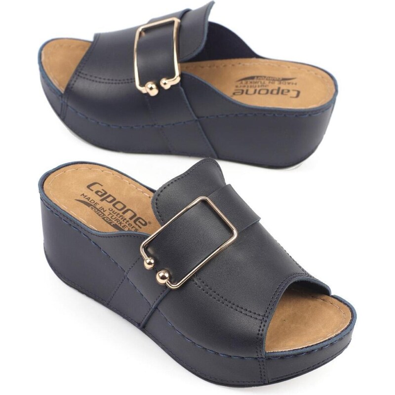 Capone Outfitters Anatomical Soft Comfortable Sole, Wedge Heels Mommy Slippers.