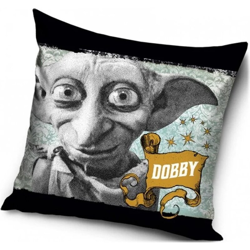 Carbotex Povlak na polštář Harry Potter - motiv se skřítkem Dobby - 40 x 40 cm