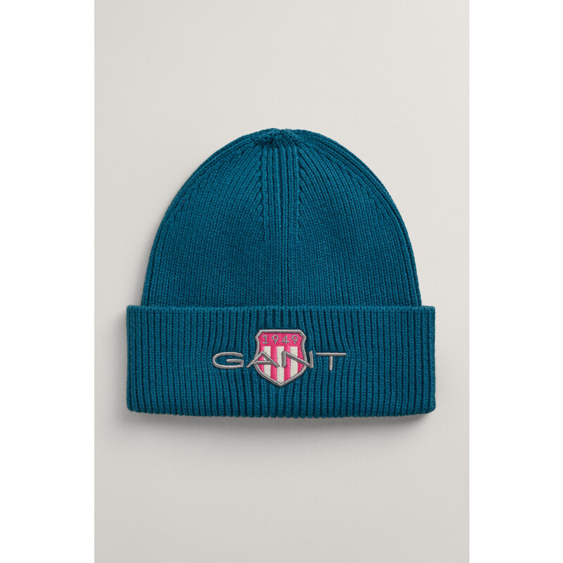 ČEPICE GANT CONTRAST SHIELD BEANIE modrá S/M