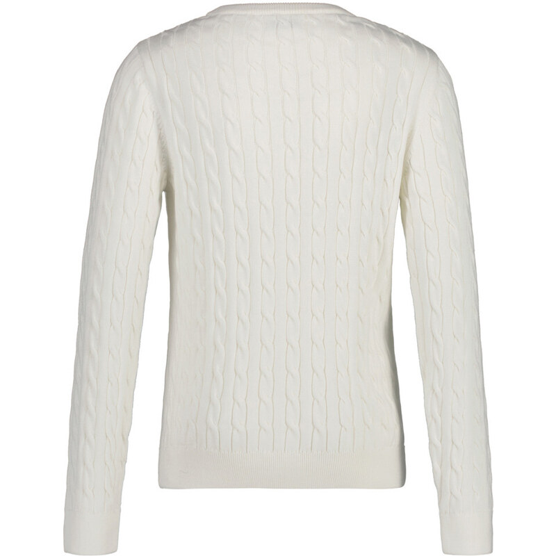 SVETR GANT SHIELD COTTON CABLE C-NECK bílá 122/128