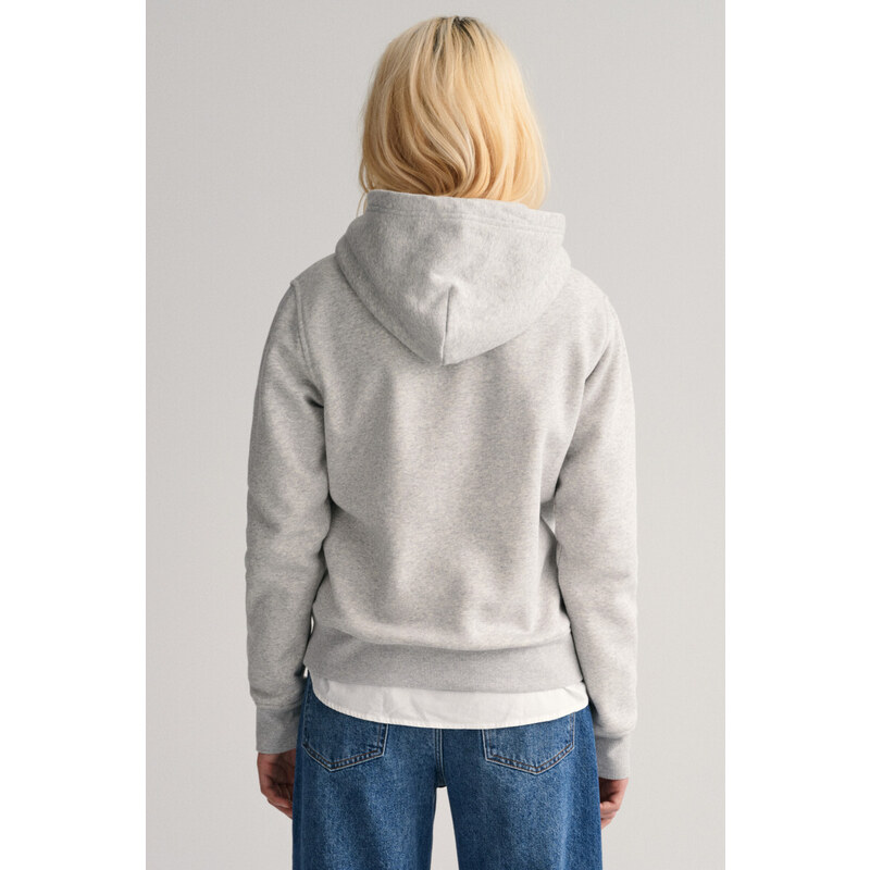 MIKINA GANT TONAL SHIELD HOODIE šedá 122/128