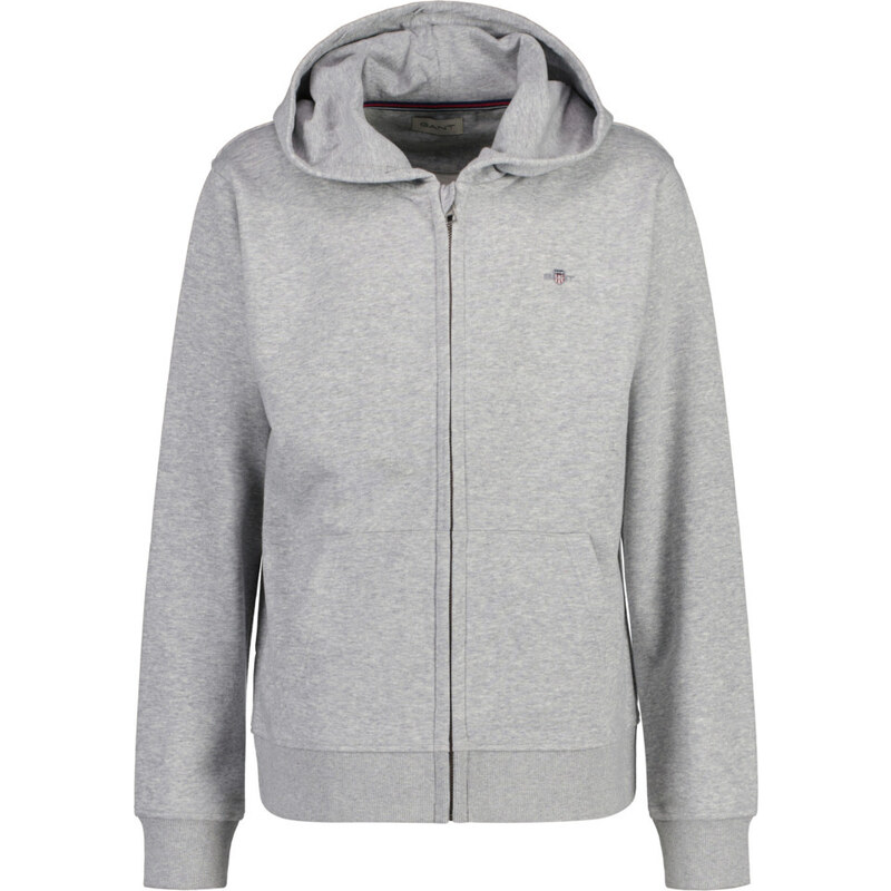 MIKINA GANT SHIELD FULL ZIP HOODIE šedá 122/128